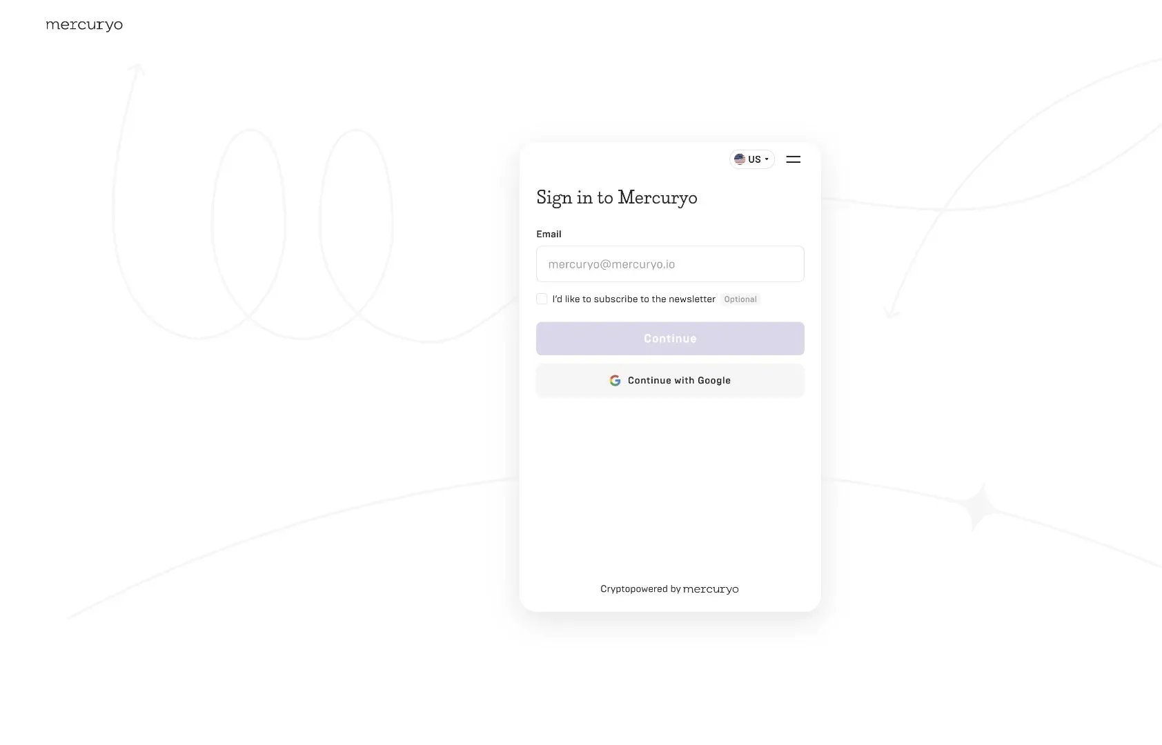 Mercuryo email verification screen during an INJ purchase