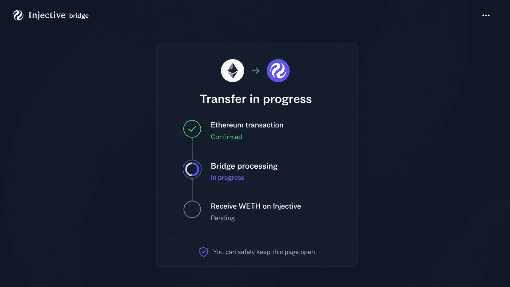 Step 8 - Ethereum to Injective